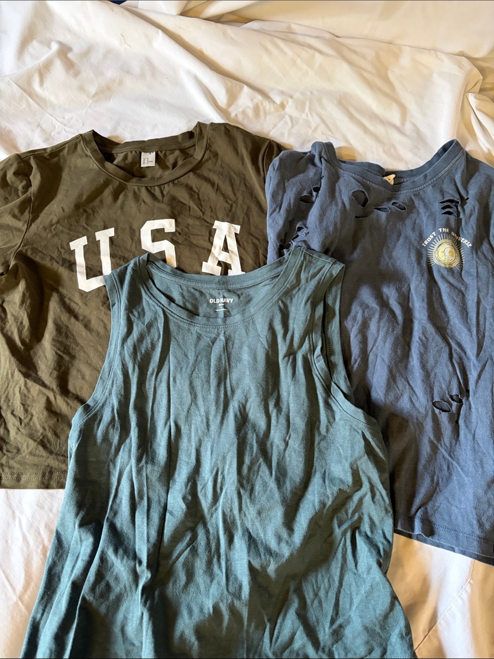 Set of 3 tanks….Old Navy Green Tank and others